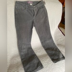 J Crew Classic Fit Corduroy Bootcut Grey Women’s Size 28 short